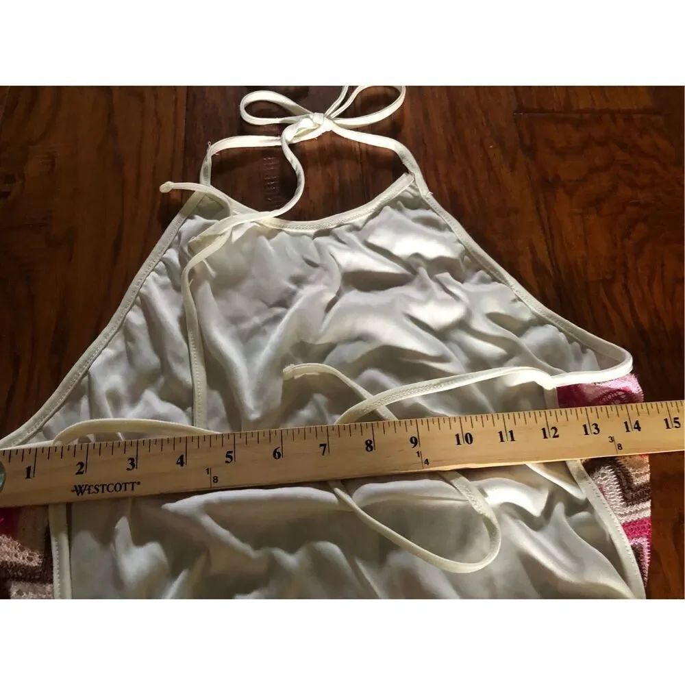 No Comment Pink Chevron Halter Maxi Dress Boho Size M - Picture 13 of 13
